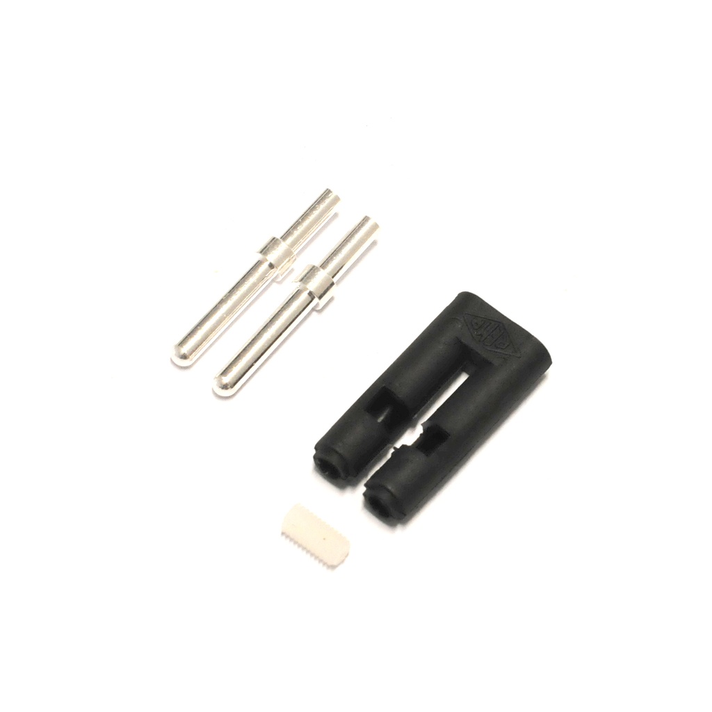 REMA 108751/7559600 DIN 320 &amp; DIN 640 pilot cont. set plug (set = 2 contacts + adapter + screw)